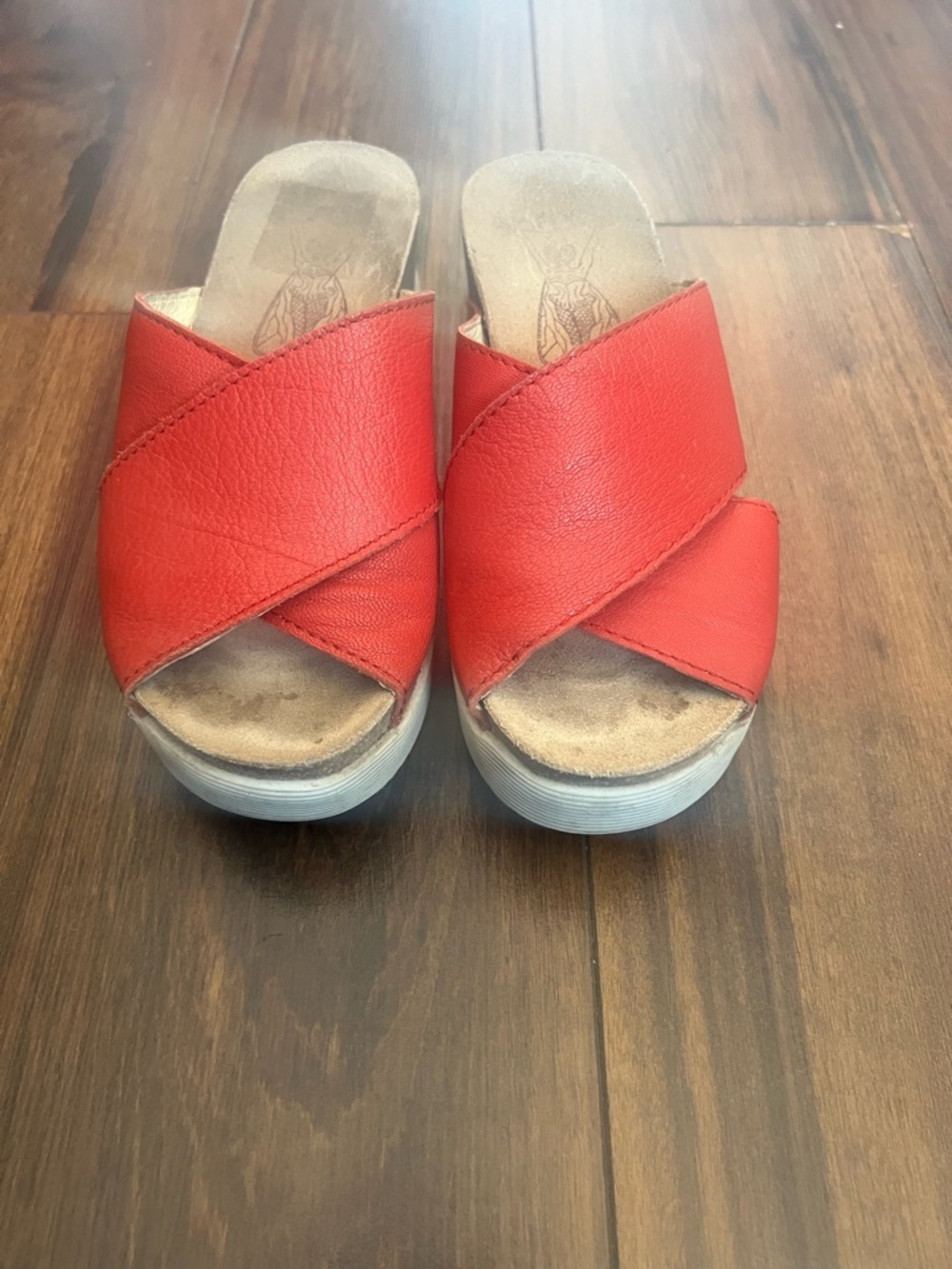 Fly London Red Leather Slide Sandals – Size 37 – Comfort Style - Picture 5 of 7